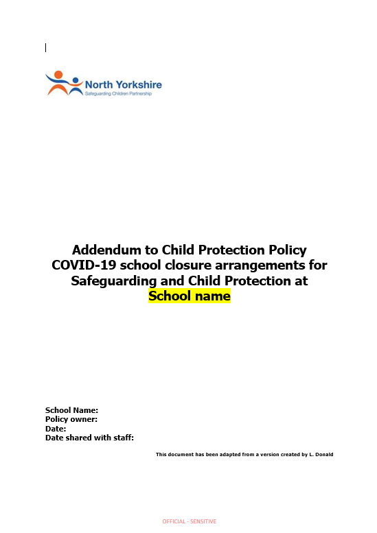 Covid Addendum to Child Protection Policy