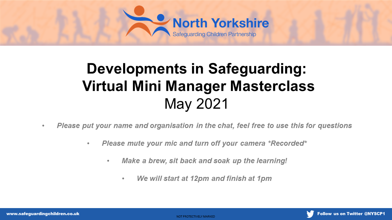 Watch the May Development in Safeguarding Manager Masterclass May 2021 presentation